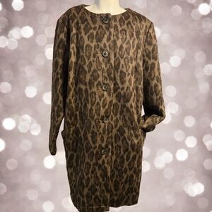 Olsen Europe Animal Print Jacket - Size XL‎